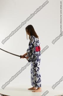 japanese woman in kimono with sword saori 07b